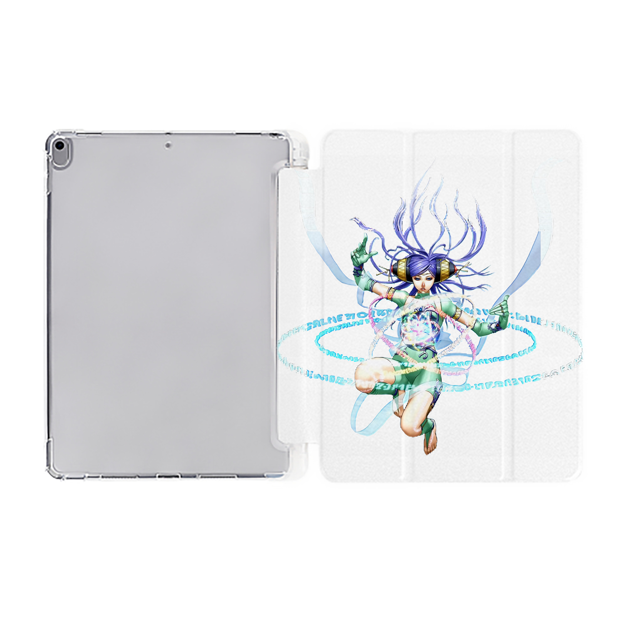 （画像用） 遊☆戯☆王 Yu-Gi-Oh! IPad ケース ペン収納付き 三つ折りスタンド PUレザー×シリコン 対応機種9.5/10.5/10.9インチ